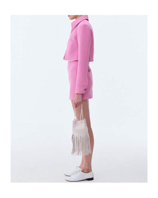 RECTO. Pink Mica Mini Skirt