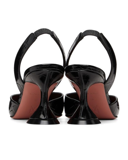 AMINA MUADDI Black Holli Sling 70 Pointed-Toe High-Heeled Sandals