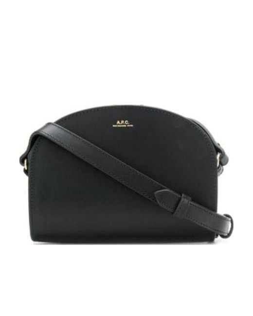 A.P.C. Black Demi Lune Mini Crossbody Bag