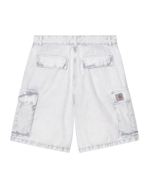 Carhartt White Cole Cargo Shorts for men