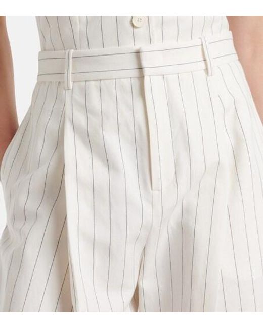Ralph Lauren White Striped Casual Pants