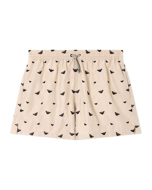 Emporio Armani Natural Close-Fitting Swimming Trunks for men
