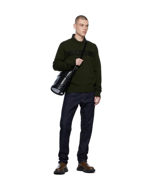 McQueen Brown Round-Headed Boots for men