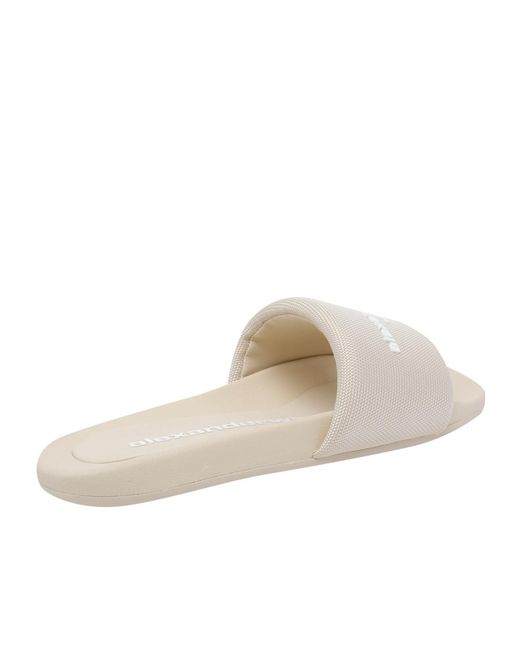 Alexander Wang White Aw Pool Slides