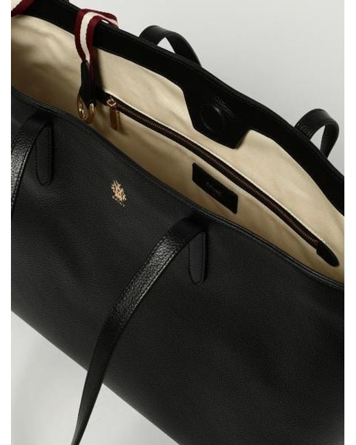 Bally Black Logo-Stamp Top Handle Bag