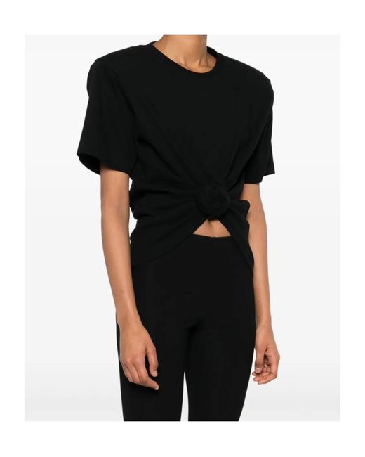 Magda Butrym Black Cropped T-Shirt