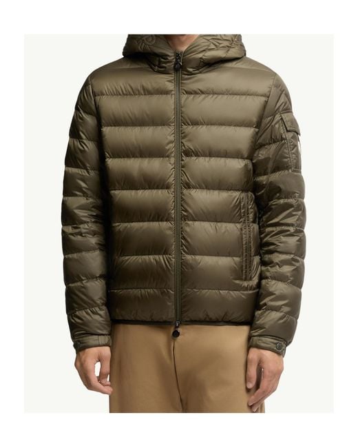 Moncler Green Najan Zip-Up Padded Jacket for men