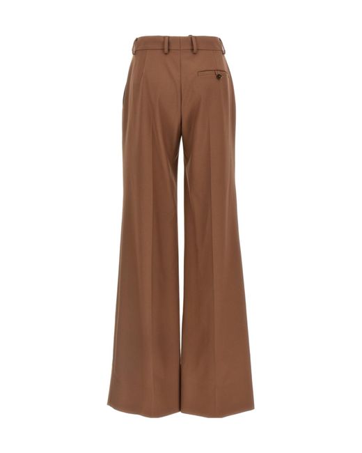 Stella McCartney Brown Wide Leg Flared Pants