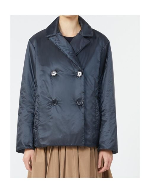 Max Mara Blue The Cube Camelia Double-Breasted Coat