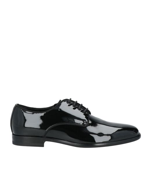 Dolce & Gabbana Black Solid Color Laced Shoes