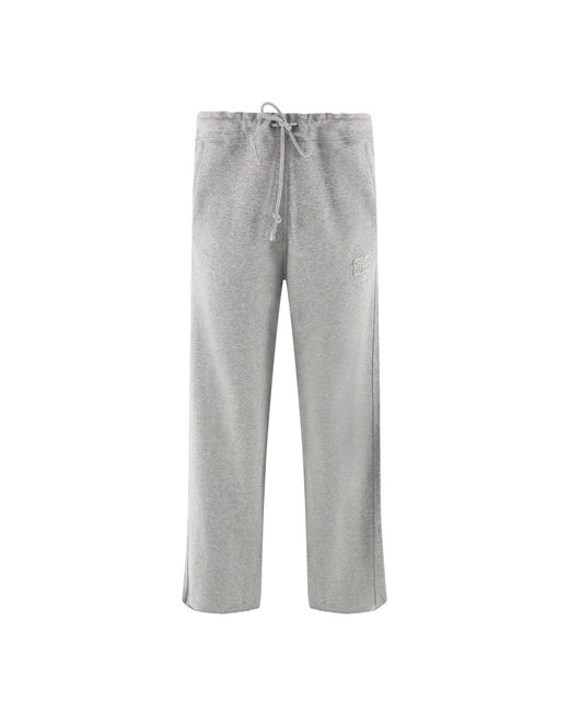 Ganni Gray Sweatpants With Logo