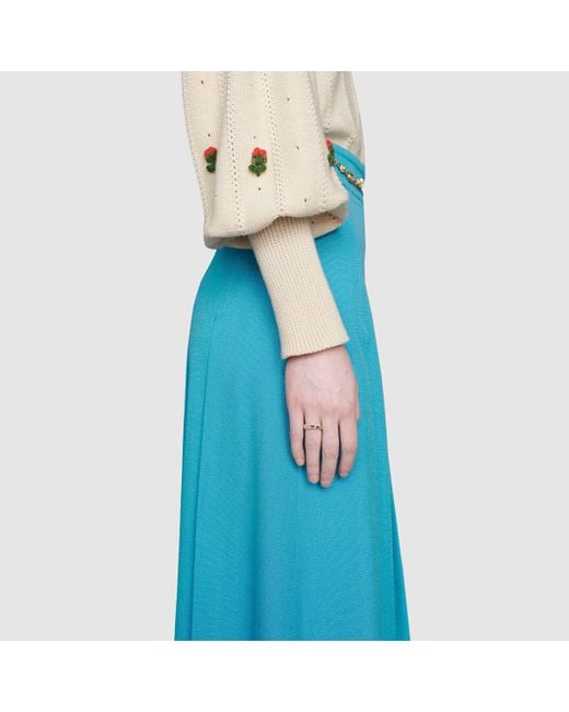 Gucci Metallic Link To Love 18K Studded Ring