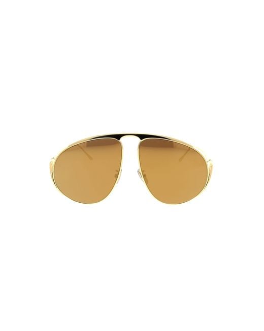 Loewe Black Hillock Aviator Frame Sunglasses