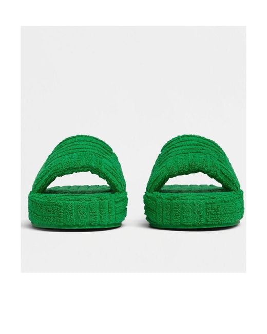 Bottega Veneta Green Resort Sponge Slide