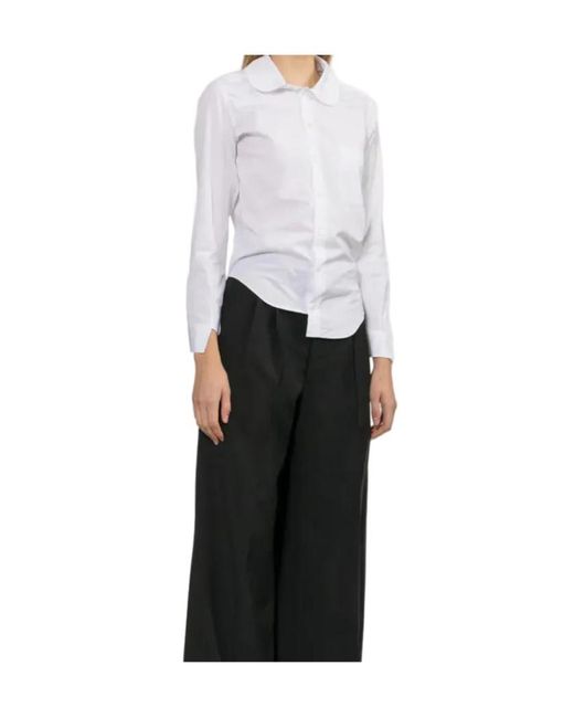 Junya Watanabe White Peter Pan Collar Pocket Shirt