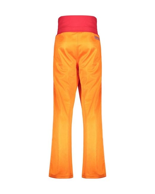 DIESEL Orange High-Waist Flared Track Pants for men