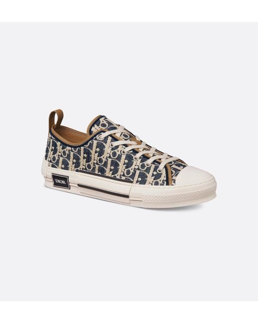 Dior White Homme B23 Lace-Up Sneakers for men