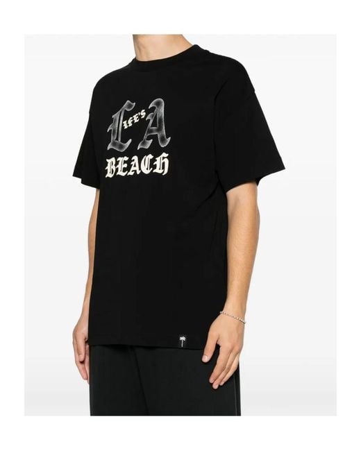 Palm Angels Black Short-Sleeved T-Shirt for men