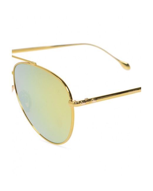 Isabel Marant Yellow Logo Pilot Sunglasses for men