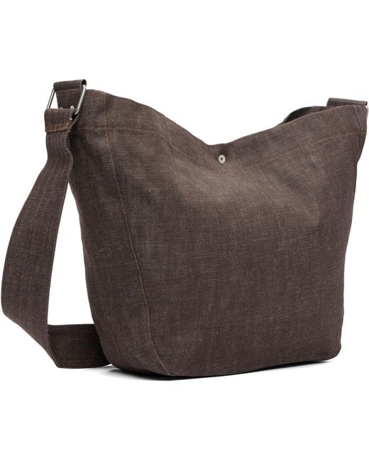A.P.C. Gray Besace Journal Shoulder Bag for men