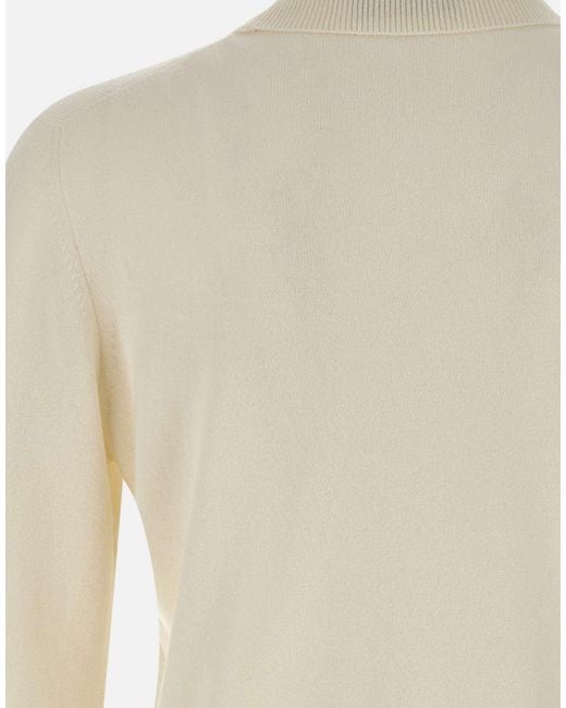 Gran Sasso White Long-Sleeved Turtleneck Sweater for men