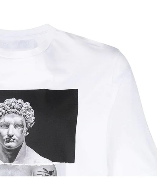 Neil Barrett White Photo Printed Short-Sleeved T-Shirt for men