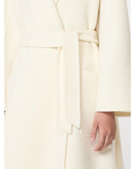 Max Mara White Long-Sleeved Coat
