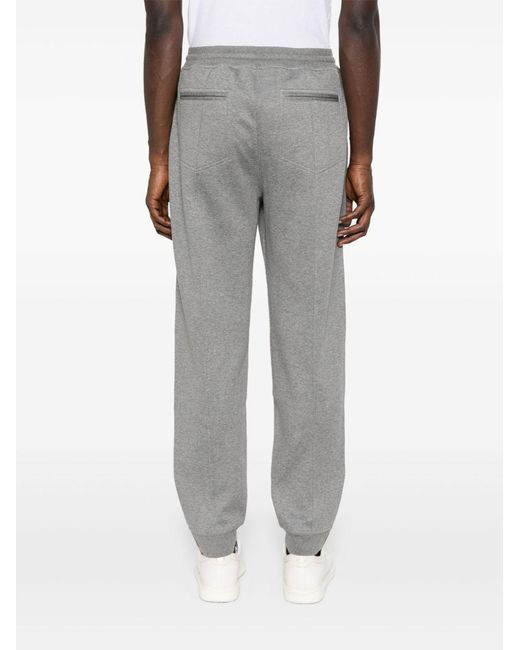 Brunello Cucinelli Gray Drawstring Tapered Leg Track Pants for men
