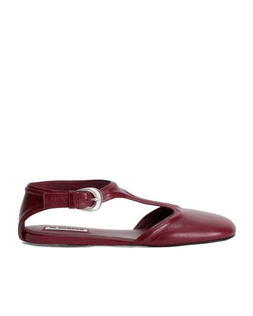 Jil Sander Purple Mary Jane Shoes