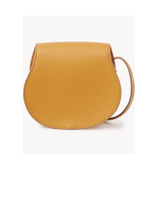 Chloé Yellow Small Marcie Leather Crossbody Bag
