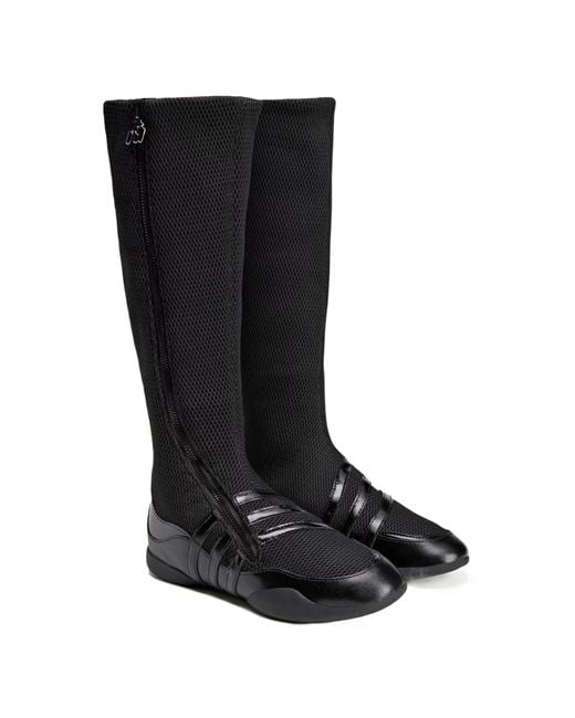 Adidas Black Originals X Miaou Zipped Round Toe Boots