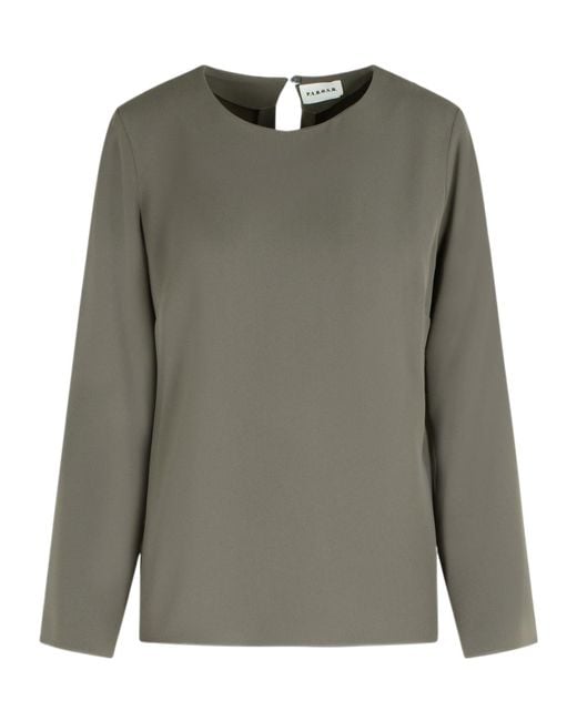 P.A.R.O.S.H. Green P.A.R.O..H. Crewneck Blouse