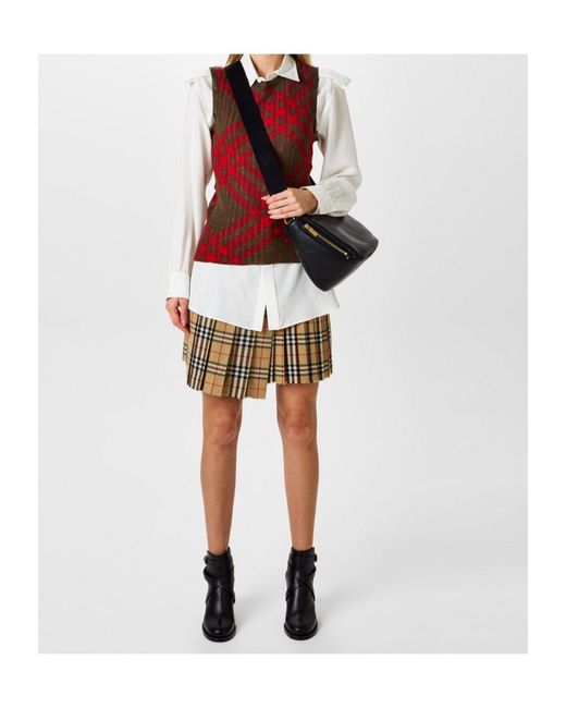 Burberry Red Check Tank Top
