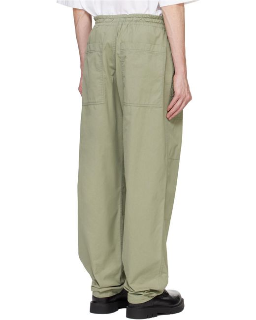 Bottega Veneta Green Light Cotton Twill Trousers for men