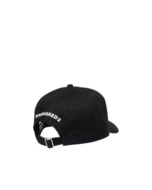 DSquared² Black Logo Baseball Cap for men