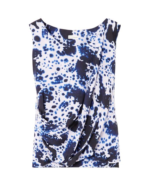 Dries Van Noten Blue Printed Top