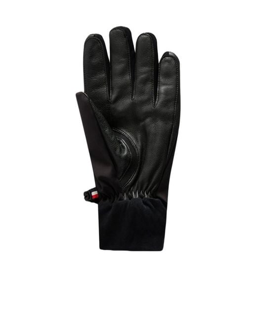 Moncler Black Nylon Gloves for men