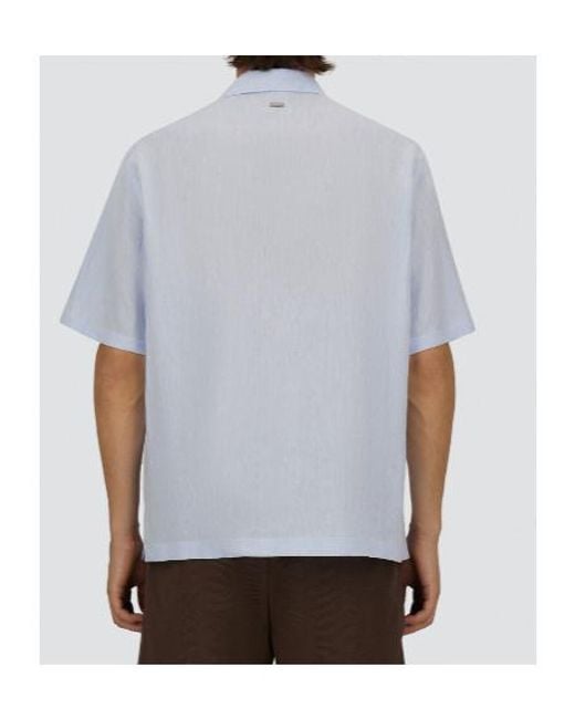 Herno Blue Short-Sleeved Shirt for men