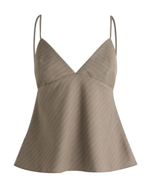 St. Agni Brown Pinstripe Vest
