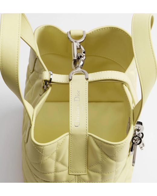 Dior Yellow Small Toujours Vertical Tote Bag