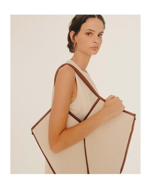 Hereu Natural Calella Open Top Tote Bag