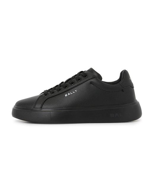 Bally Black Lace-Up Round-Toe Sneakers
