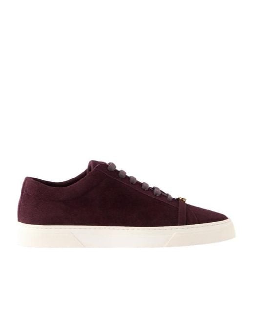 JENNIFER CHAMANDI Brown Low-Top Suede Sneakers
