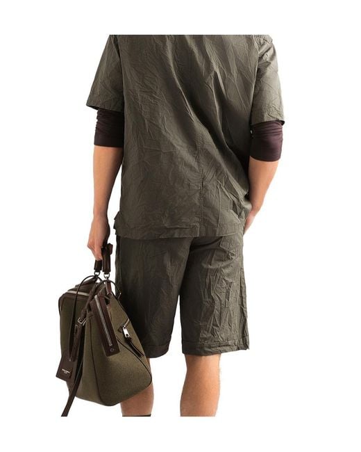 Dolce & Gabbana Gray Elastic Drawstring Waist Shorts for men