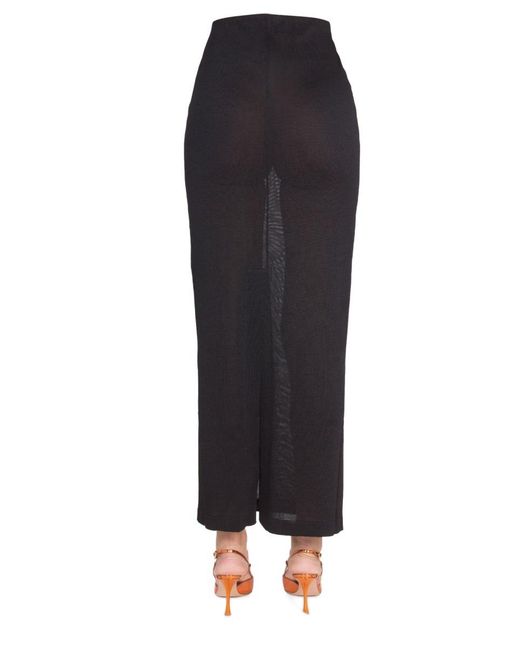 Tom Ford Black Semi-Sheer Maxi Skirt