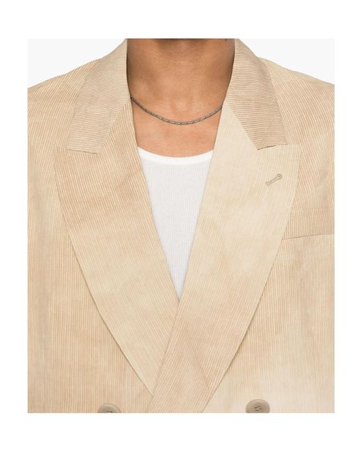 Emporio Armani Natural Ribbed Blazer for men
