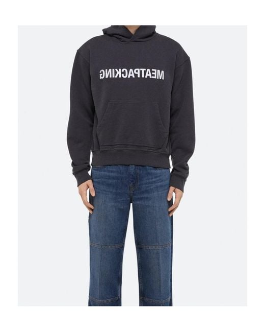 Helmut Lang Blue Meatpacking Hoodie for men