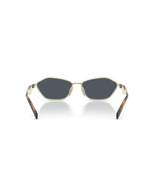 Prada White Eyewear Irregular Frame Sunglasses