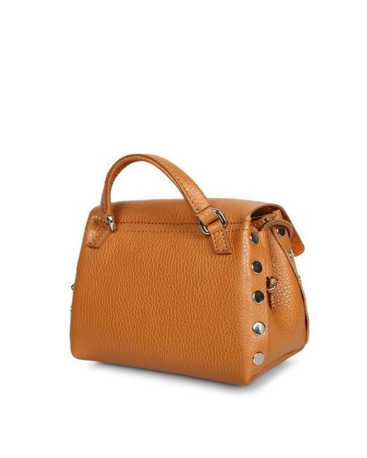 Zanellato Brown Turnlock Shoulder Bag