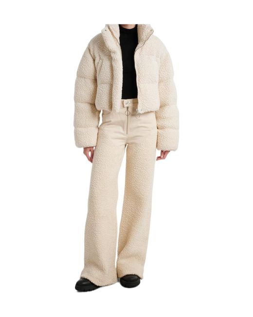 CORDOVA White Kozzy Wool-Blend Wide-Leg Pants